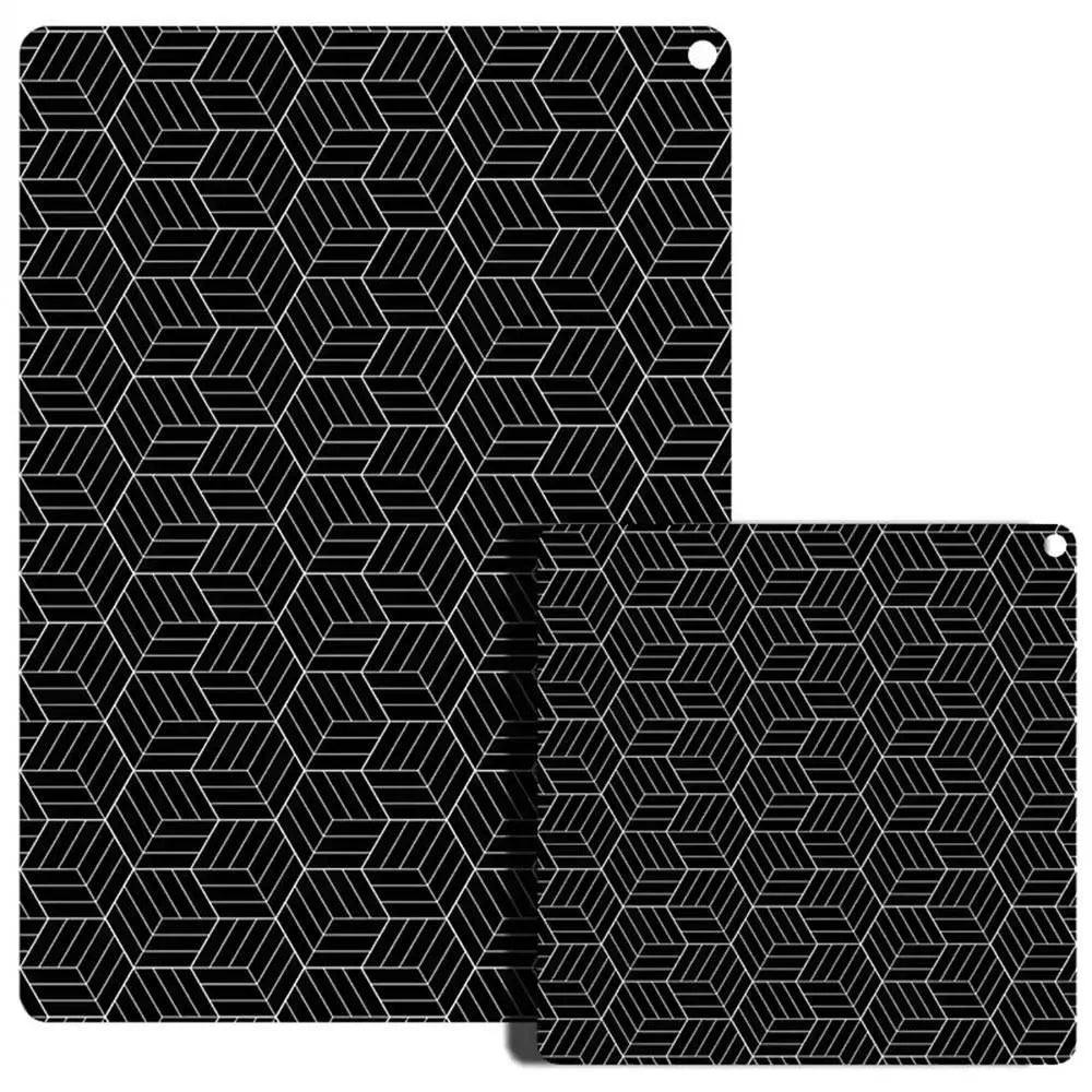 Anti-Slip Silicone Induction Cooktop Mat, 25x25cm, Heat Resistant, Black