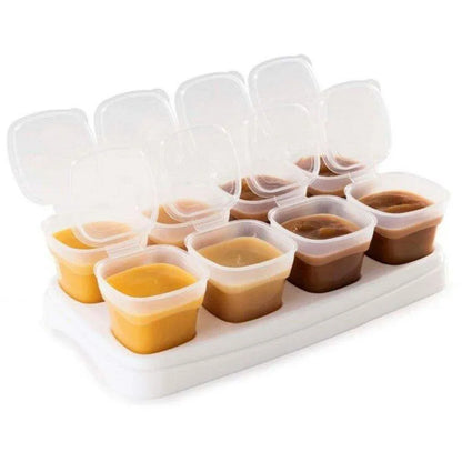 Baby Food Storage Cups with Lids and Tray, 70ml, Set of 8