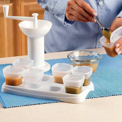 Baby Food Storage Cups with Lids and Tray, 70ml, Set of 8