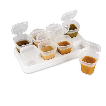 Baby Food Storage Cups with Lids and Tray, 70ml, Set of 8
