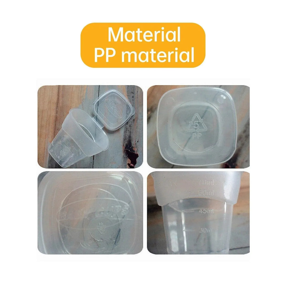 Baby Food Storage Cups with Lids and Tray, 70ml, Set of 8