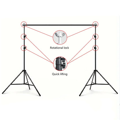 Live Streaming Photography Backdrop Frame Sturdy Durable for Video Shooting