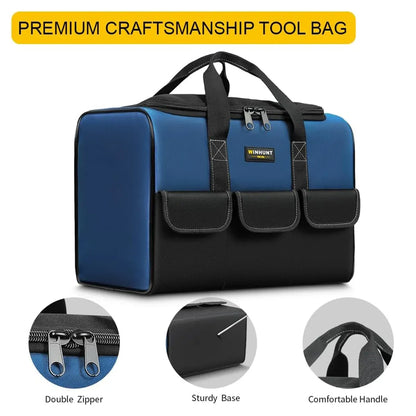 Heavy Duty Tool Bag 43x23x29cm Oxford Cloth Tool Storage Bag with Pockets