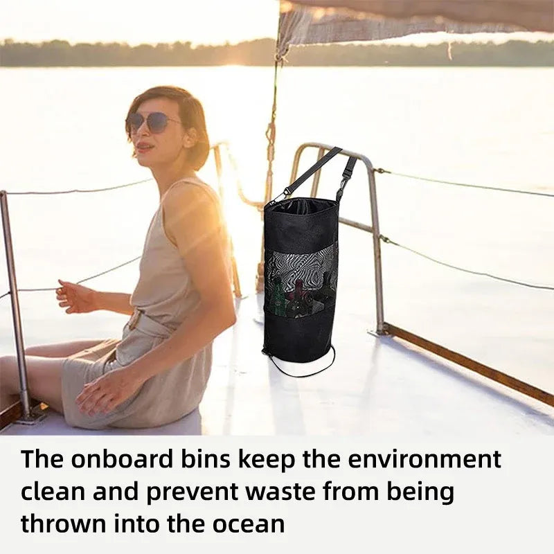 Outdoor Yacht Storage Net Bag Cruise Yacht Garbage Bags Miscellaneous Storage
