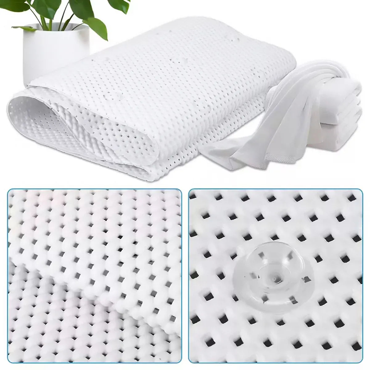 Bathroom Mat Non Slip Floor Mat Soft Fluffy Surface Machine Washable Home Bath