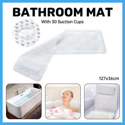 Bathroom Mat Non Slip Floor Mat Soft Fluffy Surface Machine Washable Home Bath