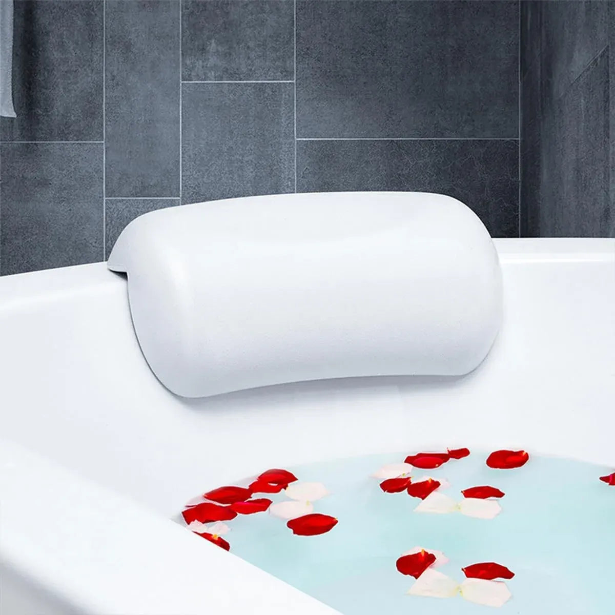 Bathtub Pillow Bath Back Cushion NonSlip Suction Cups WaterResistant Comfortable