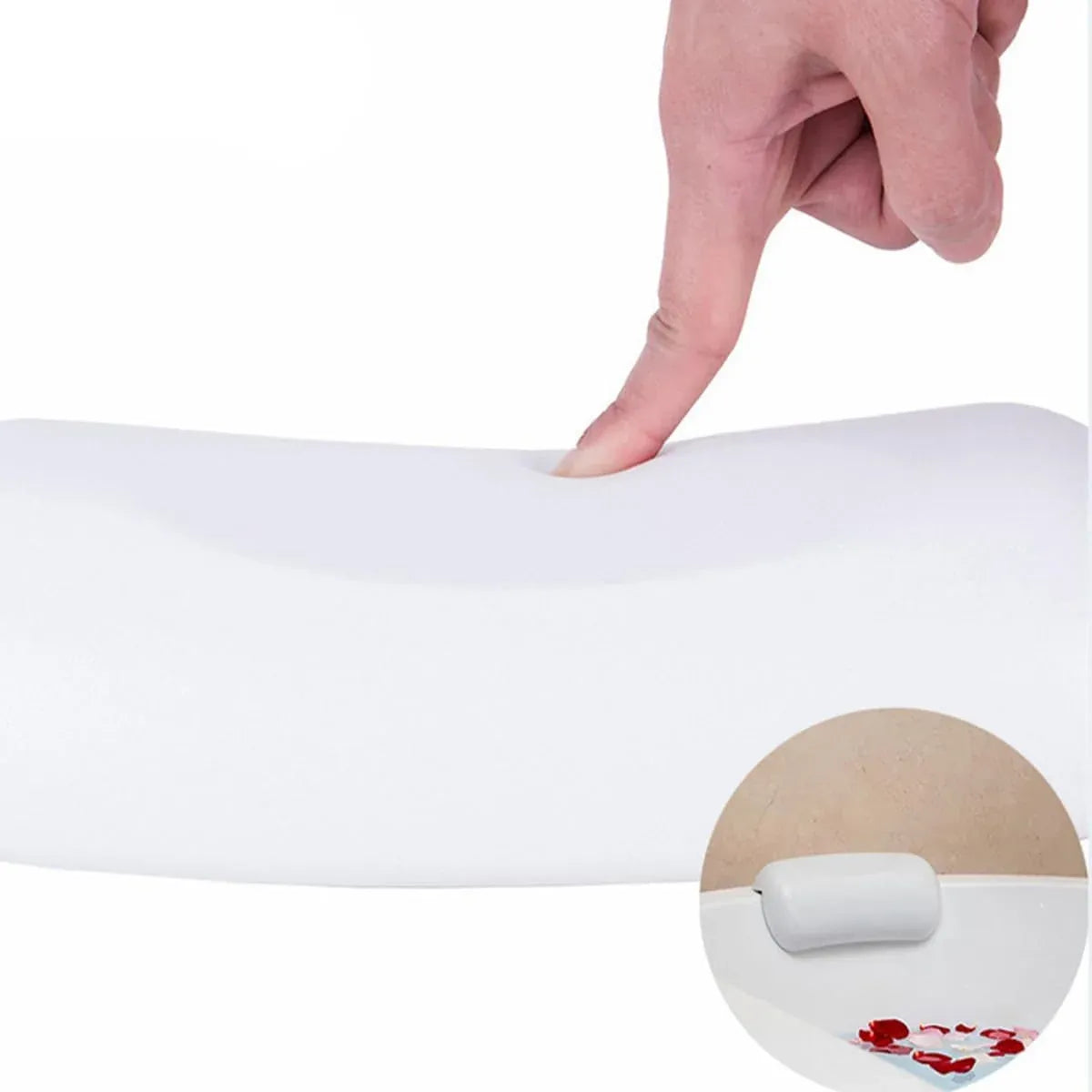 Bathtub Pillow Bath Back Cushion NonSlip Suction Cups WaterResistant Comfortable