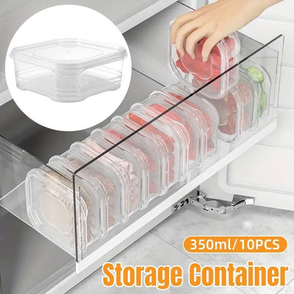 10-Piece 350 ml Stackable Storage Container Set with Lids