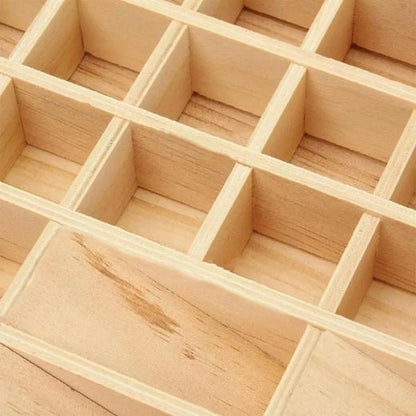 74 Slot Wooden Essential Oils Storage Box 1 Tier Bottle Organizer Rack