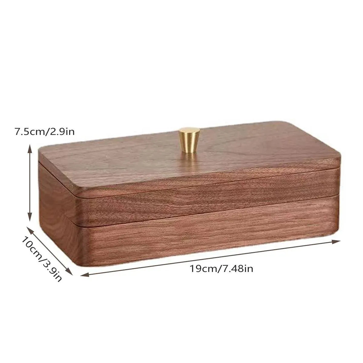 Wooden Jewelry Organizer Box Double Layer Dustproof Storage Case For Bracelet