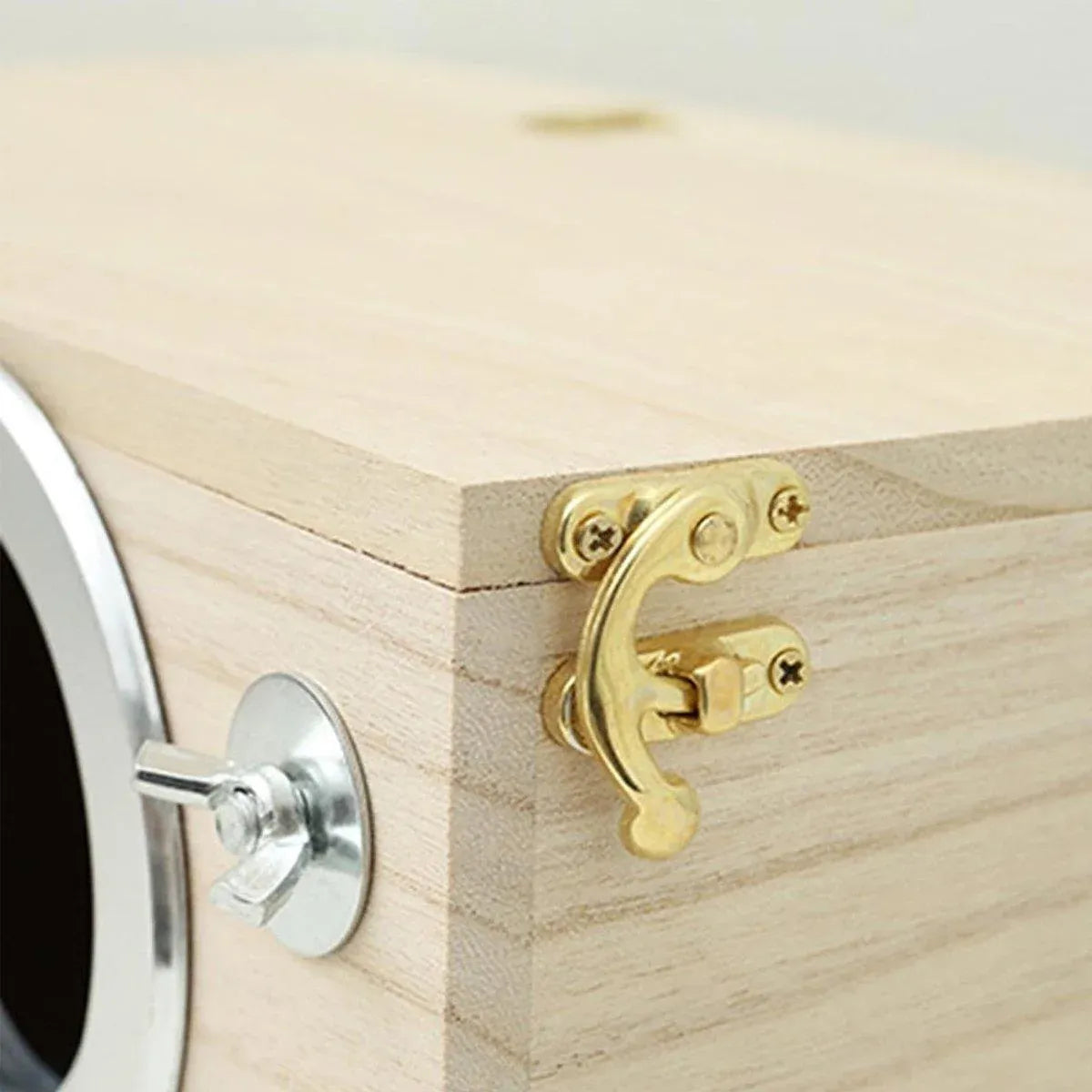1-Piece Bird Breeding Nest Box with Perch and Mounting Fittings