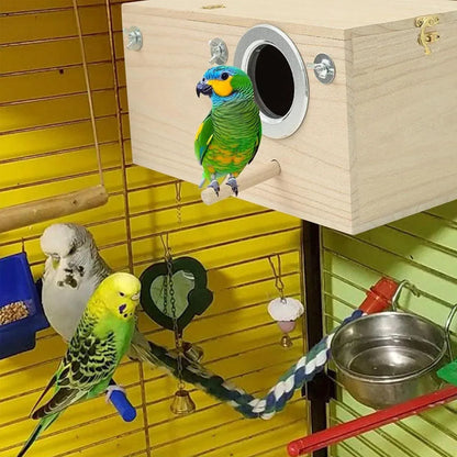 1-Piece Bird Breeding Nest Box with Perch, 29 x 15 x 15 cm