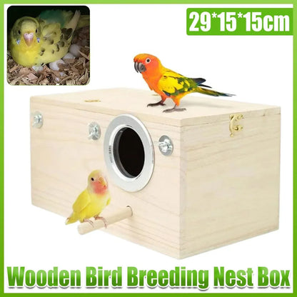 1-Piece Bird Breeding Nest Box with Perch, 29 x 15 x 15 cm