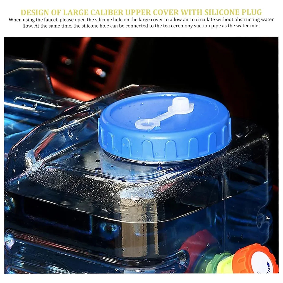 Outdoor Square Water Storage Bucket With Tap For Travel Camping Drinking Use - 10L