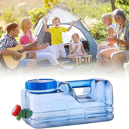 Outdoor Square Water Storage Bucket With Tap For Travel Camping Drinking Use - 10L