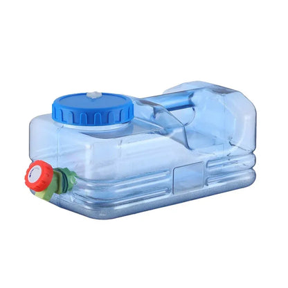 Outdoor Square Water Storage Bucket With Tap For Travel Camping Drinking Use - 5.5L