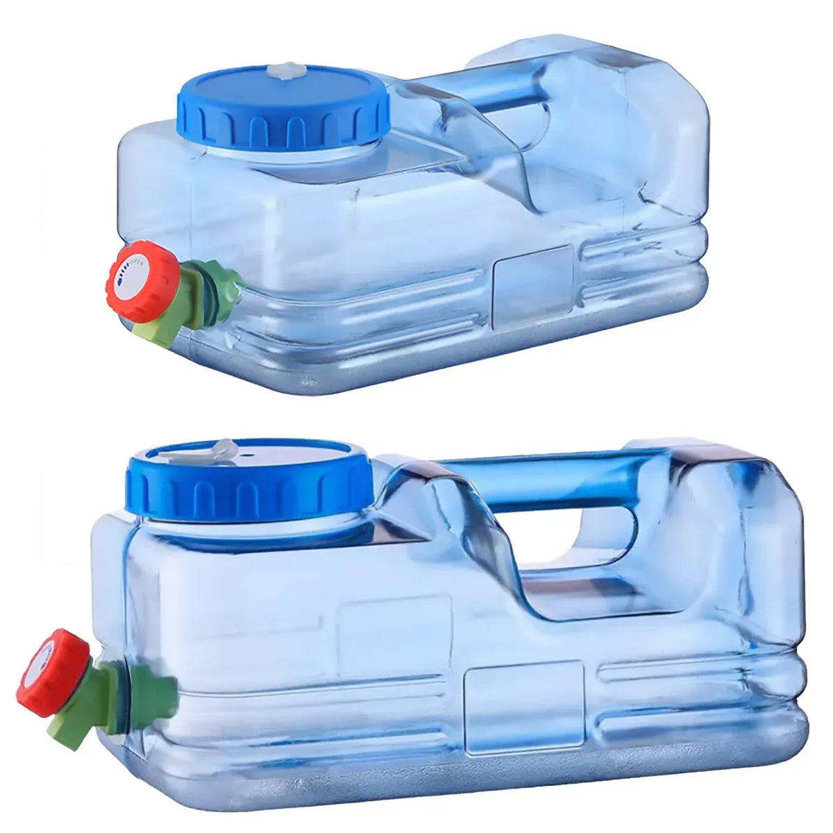 Outdoor Square Water Storage Bucket With Tap For Travel Camping Drinking Use - 5.5L