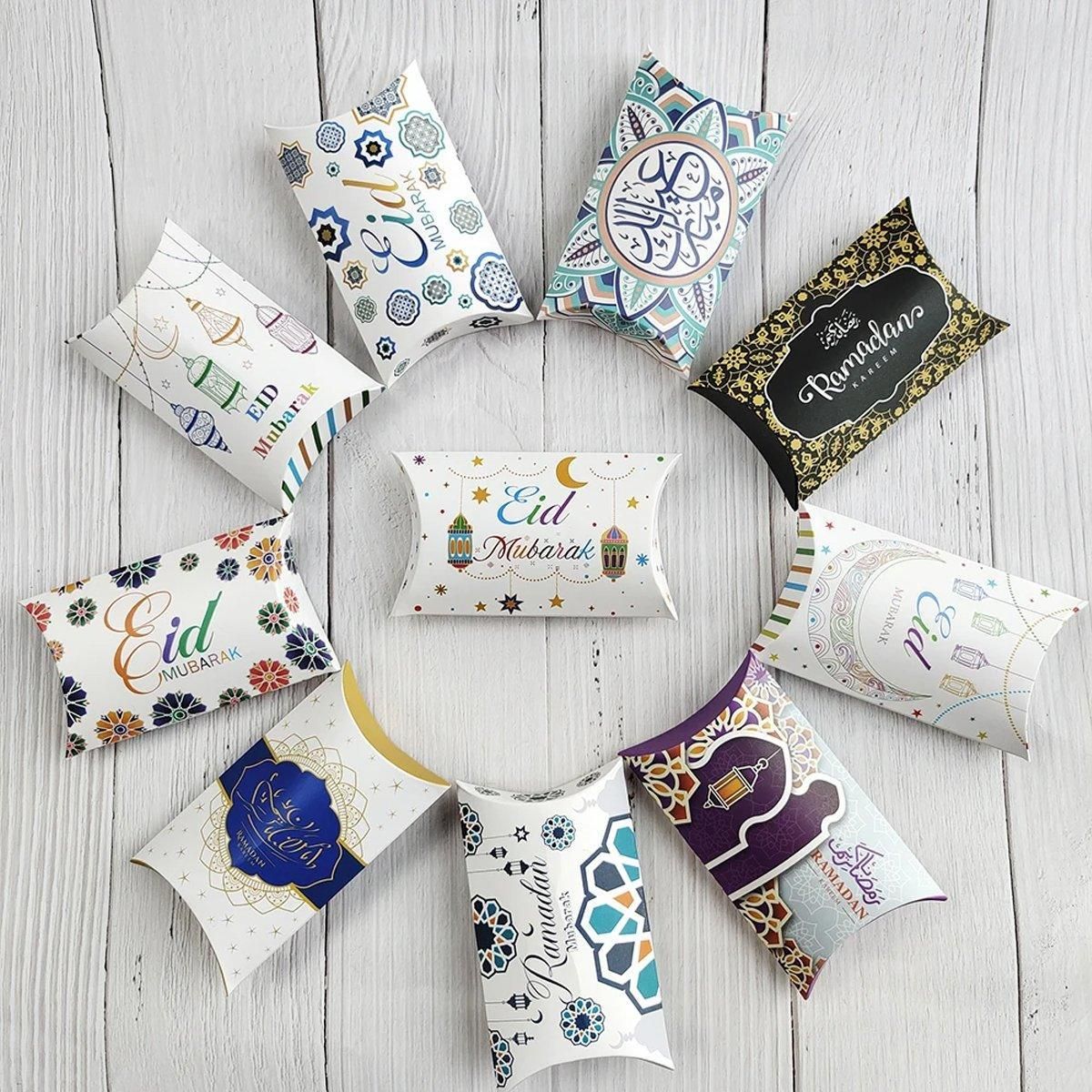 Assorted Eid and Ramadan Pillow Gift Boxes - 50 Pieces
