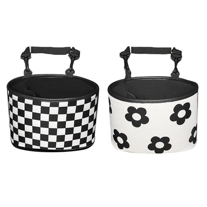 Hanging Backseat Storage Organiser Box for Car Rubbish and Essentials - Flower