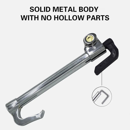 Car Hyperbolic Lock Core Extendable Double Hook Steering Wheel Lock Anti Theft