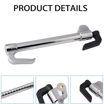 Car Hyperbolic Lock Core Extendable Double Hook Steering Wheel Lock Anti Theft
