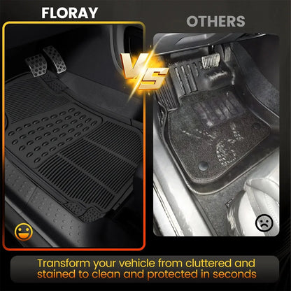 PVC Waterproof Non-Slip Universal Mat Set 3 Pieces Durable Easy Clean for Car