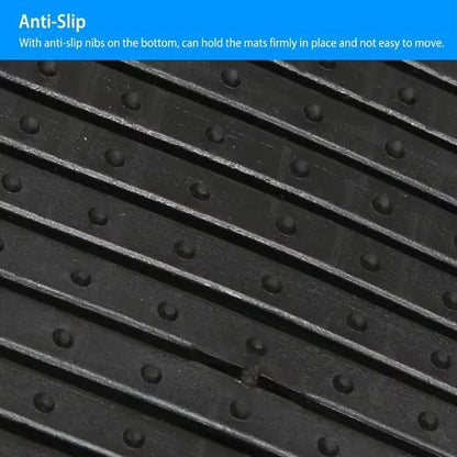PVC Waterproof Non-Slip Universal Mat Set 3 Pieces Durable Easy Clean for Car