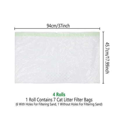 4-Roll Cat Litter Sifting Bag Set