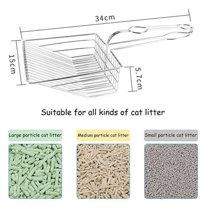 1-Piece Metal Cat Litter Scoop