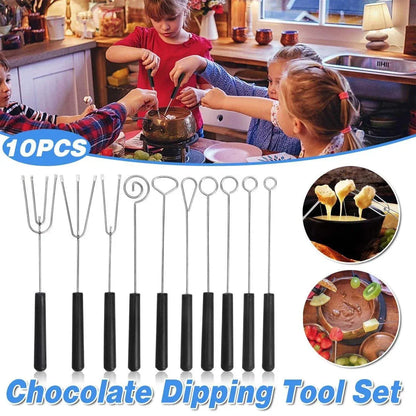 10-Piece Assorted Chocolate Dipping Tool Set