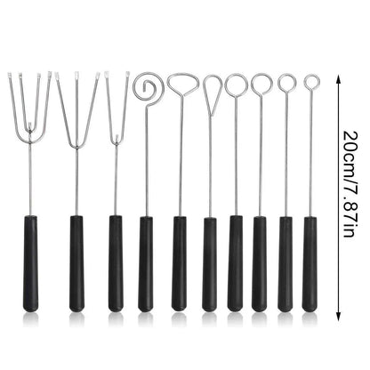 10-Piece Assorted Chocolate Dipping Tool Set