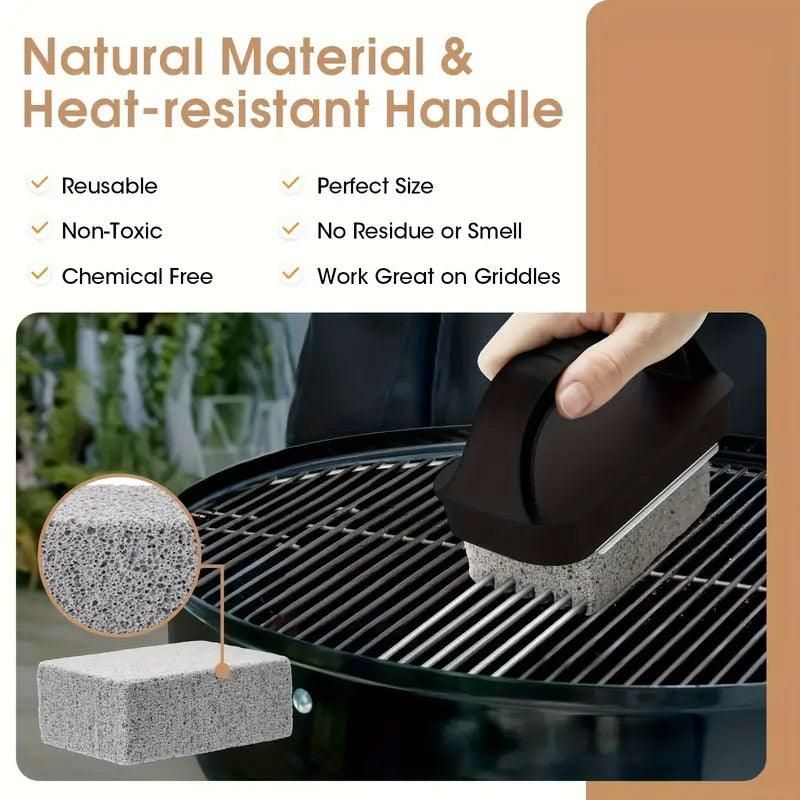 5pcs Teppanyaki Grill Cleaning Brush Set BBQ Cleaning Grill Net Scrubber Tool