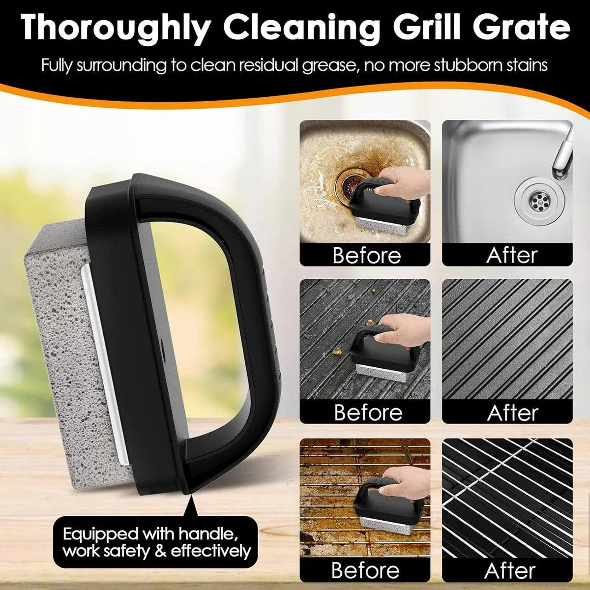 5pcs Teppanyaki Grill Cleaning Brush Set BBQ Cleaning Grill Net Scrubber Tool