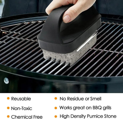5pcs Teppanyaki Grill Cleaning Brush Set BBQ Cleaning Grill Net Scrubber Tool