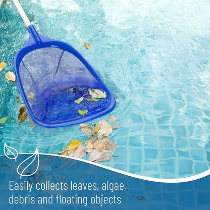 1-Piece Blue Pool Skimmer Net with Short Handle