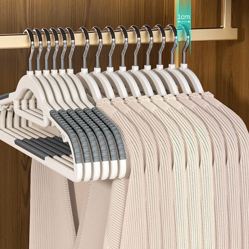 30-Piece Grey and White Non-Slip Clothes Hanger Set