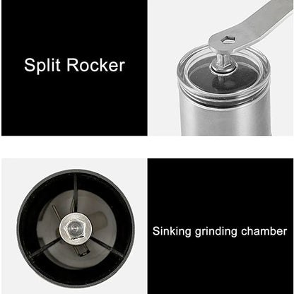 Small Manual Coffee Grinder Beans Nuts Adjustable Conical Ceramic Burr Grinder