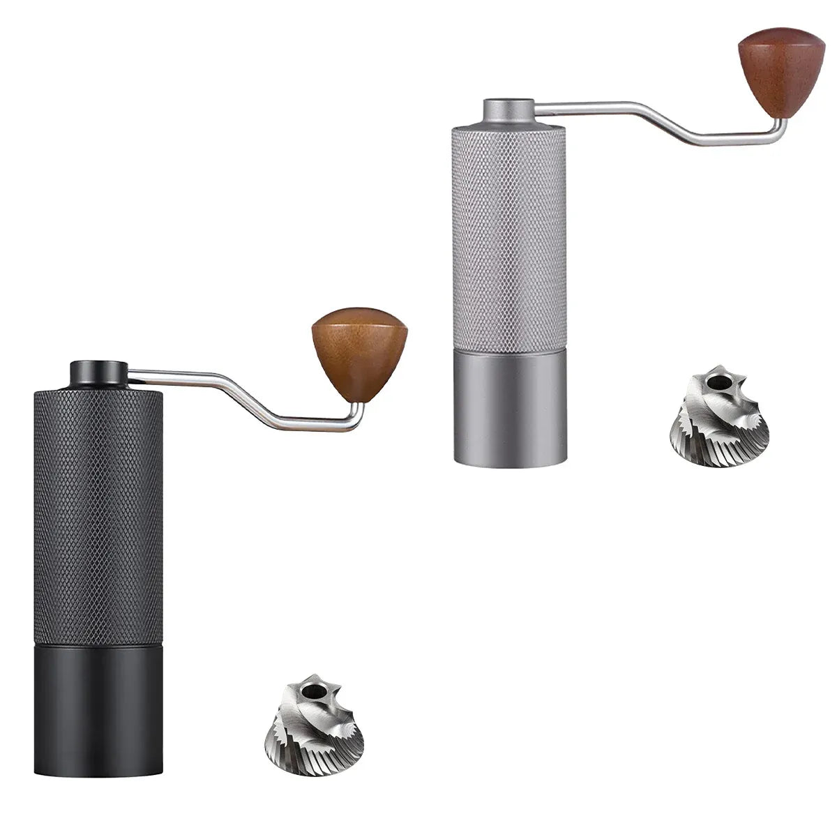 Hand Crank Coffee Grinder for Home Travel Stainless Steel Durable Easy Clean - Black
