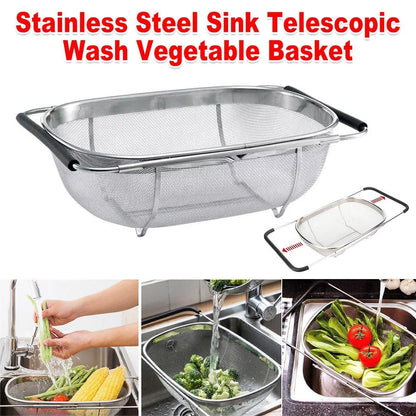 1-Piece Adjustable Over-Sink Drain Basket