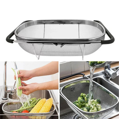 1-Piece Adjustable Over-Sink Drain Basket