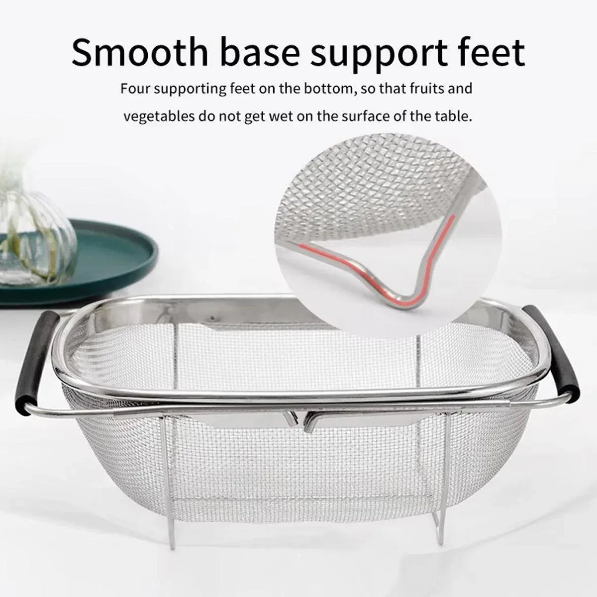 1-Piece Adjustable Over-Sink Drain Basket