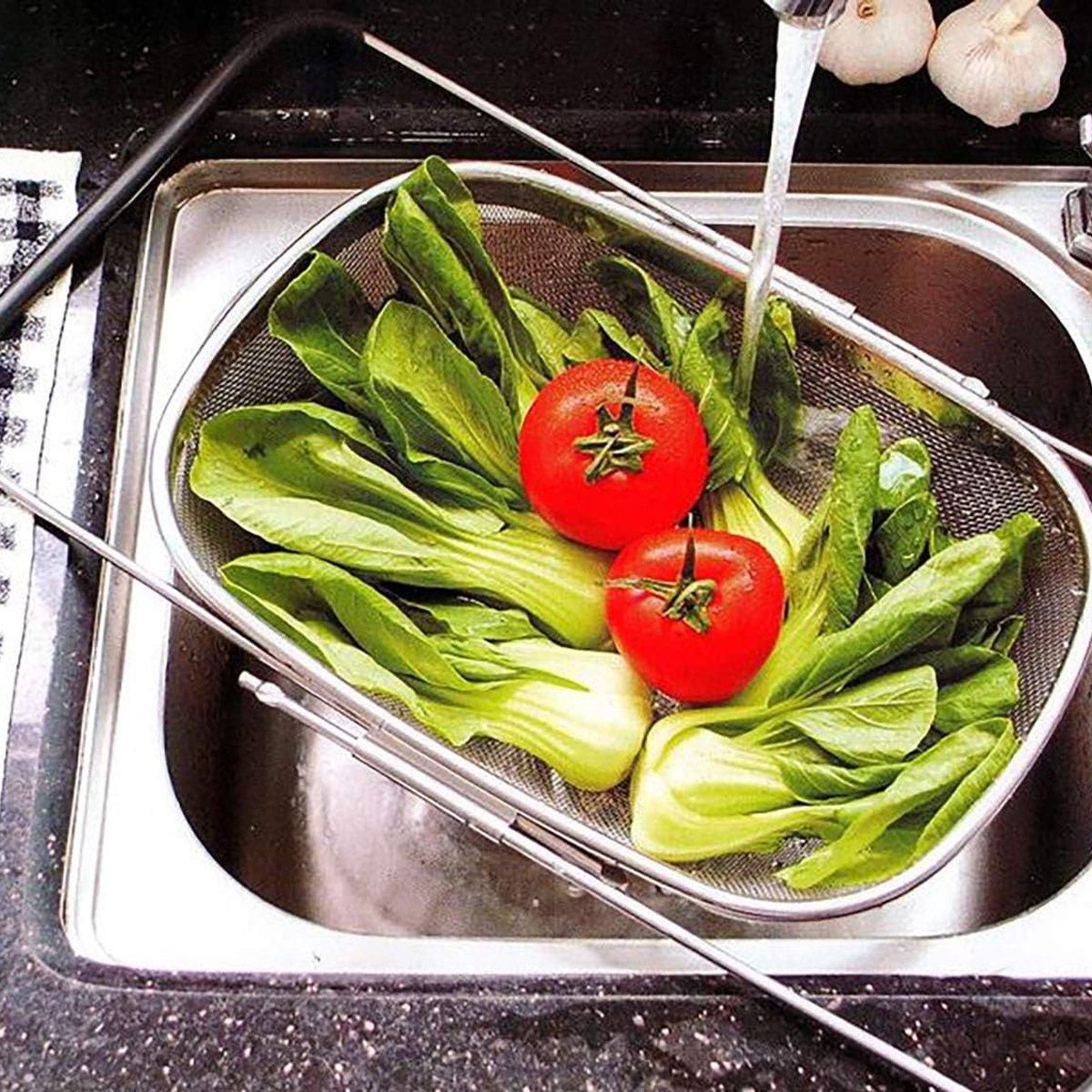 1-Piece Adjustable Over-Sink Drain Basket