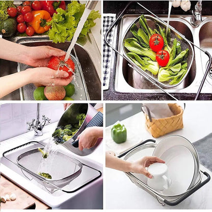 1-Piece Adjustable Over-Sink Drain Basket