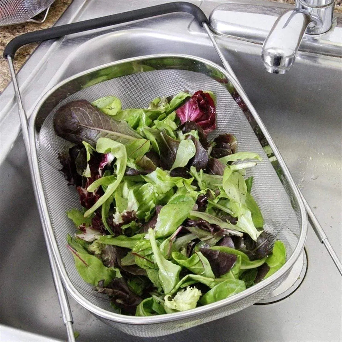 1-Piece Adjustable Over-Sink Drain Basket