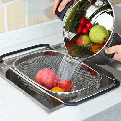 1-Piece Adjustable Over-Sink Drain Basket