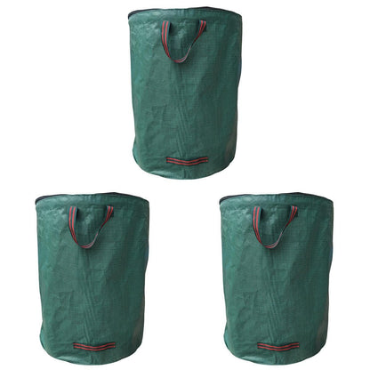 Green Garden Waste Bags with Lids 76 x 67 cm - 3 Pieces