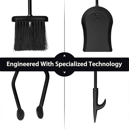 5-Piece Fireplace Tool Set with Stand