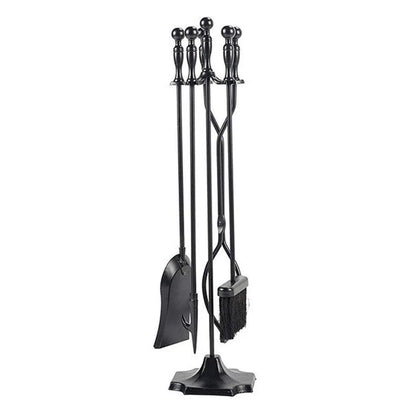 5-Piece Fireplace Tool Set with Stand