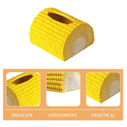Corn Shape Tissue Box Paper Dispenser Decorative Napkin Holder for Home Office